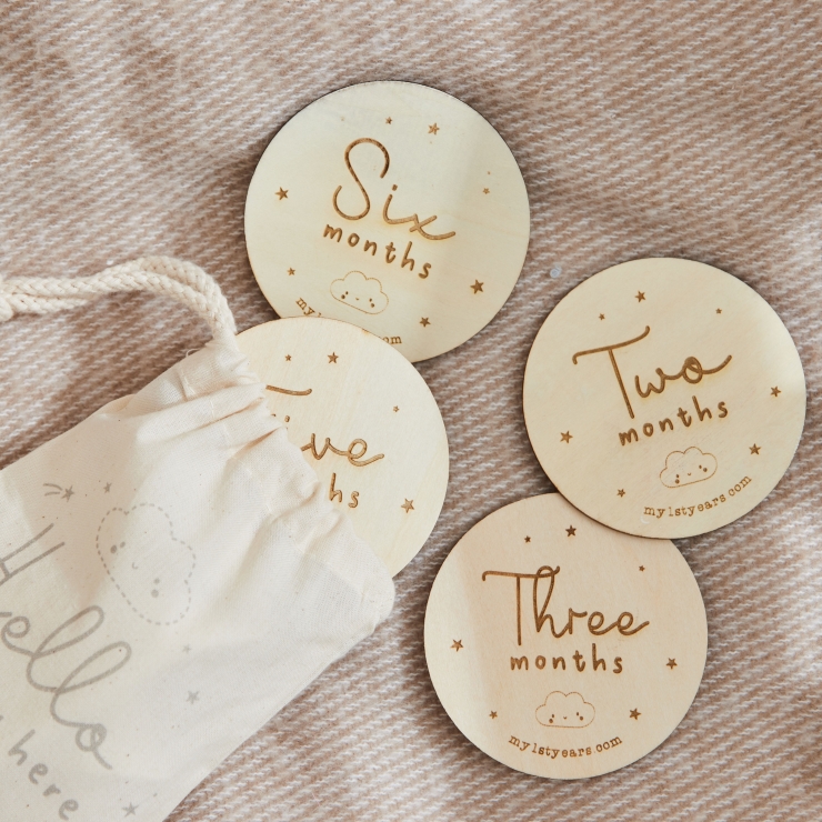 Personalised Hello World Milestone Discs