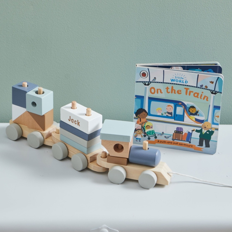 Personalised Train Read & Play Gift Set