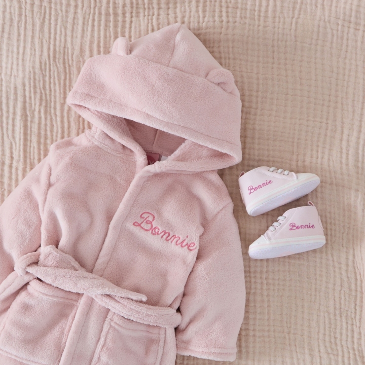 Personalised Pink Snuggle and Step Gift Set