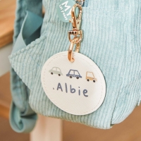 Personalised Blue On The Move Keyring