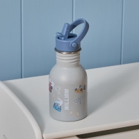 Personalised Race Car Blue Water Bottle