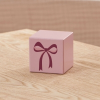 Pink Wooden Bow Block FSC®