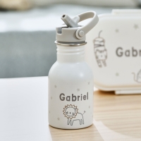 Personalised Big Cats Neutral Water Bottle 