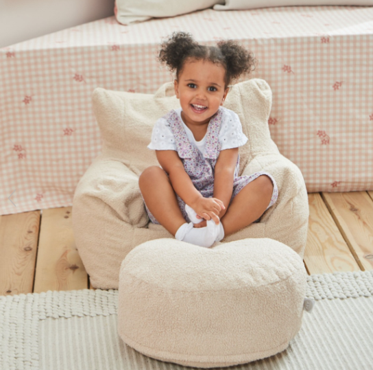 Personalised Bear Caramel Borg Chair
