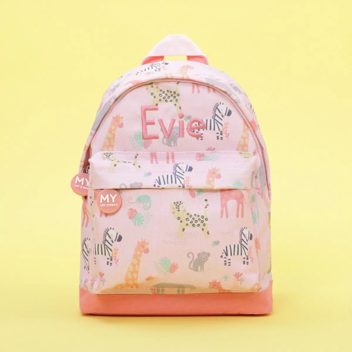 Personalised Pink Safari Print Classic Mini Backpack
