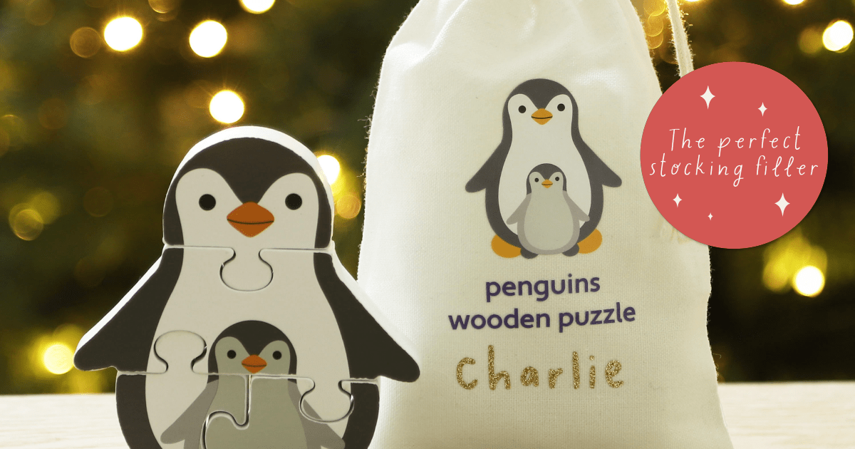 penguin wooden puzzle