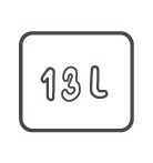 13 L capacity